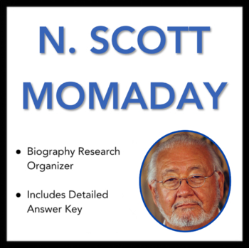 Preview of N. Scott Momaday Worksheet - Biography Research Organizer, with Answer Key