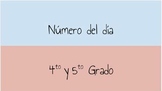 Número del día en español - 4to y 5to grado - Google Class