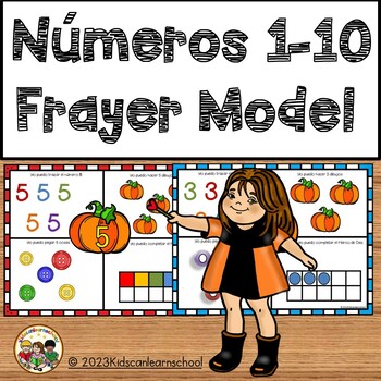 Preview of Números 1 al 10- Frayer Model- Edición de Otoño