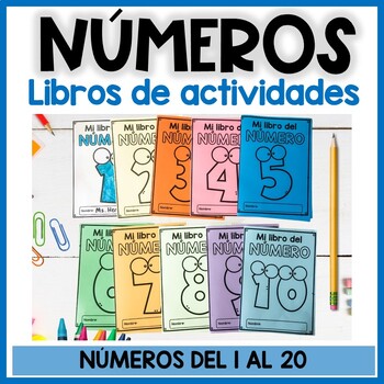 Preview of Números 1 al 20 Hojas de trabajo | Numbers Math Worksheets in Spanish
