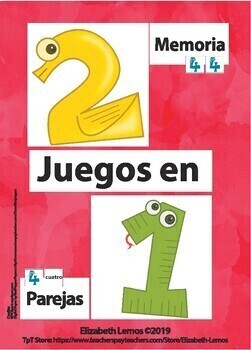 Preview of Números - 2 Juegos en 1 / 2 Games in 1 (Spanish) (+ Digital TpT)