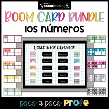 Preview of Números Spanish numbers Boom Cards™ bundle (distance learning)
