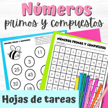 Preview of Números primos y compuestos Spanish Composite and Prime Numbers