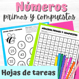 Números primos y compuestos Spanish Composite and Prime Numbers