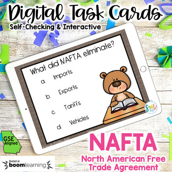 Preview of NAFTA DIGITAL Task Cards | DISTANCE LEARNING | SS6E2d *GSE*