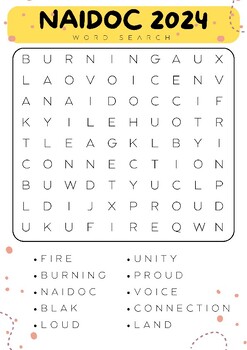 Preview of NAIDOC 2024 Word Search