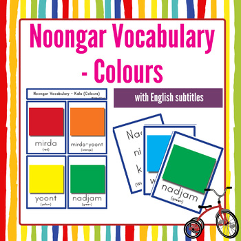 Preview of NAIDOC Resource Basic Colours Set Australian Aboriginal Noongar Vocabulary