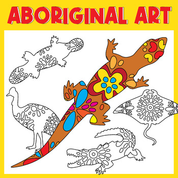 Preview of NAIDOC WEEK ART - Aboriginal Art Australian Native Animal Coloring pages