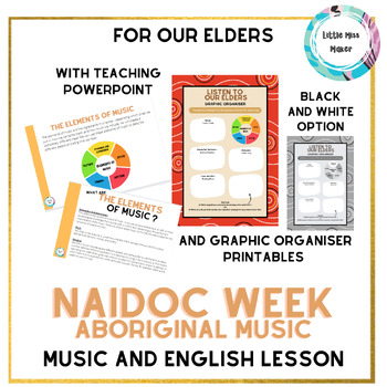 Preview of NAIDOC Week - Music and English Lesson and Printable - For Our Elders