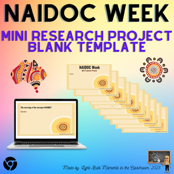 Preview of NAIDOC Week - blank template for mini research project