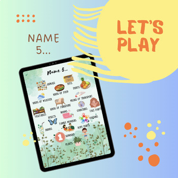 Preview of NAME 5... // A GAME TO WARM UP YOUR BEGINNER CLASS!