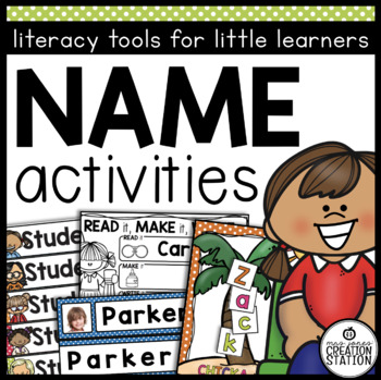 Preview of EDITABLE NAME ACTIVITIES AND PRINTABLES  | NAME PRACTICE  | PRE-K AND KINDER