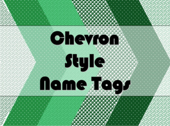 Preview of STUDENT NAME TAGS / NAME PLATES - Chevron Style Name Labels / Signs