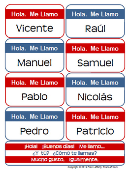 Names In Spanish Fun Pack By Fran Lafferty Teachers Pay Teachers