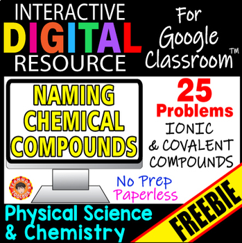 Preview of NAMING IONIC & COVALENT COMPOUNDS ~Digital Resource for Google Slides~ FREE