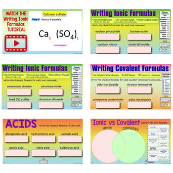 Naming Writing Chemical Formulas Digital Resource For Google Classroom