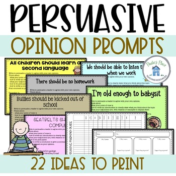 Preview of Persuasive and Opinion Writing Prompts
