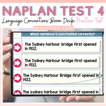 Preview of Naplan Online Language Conventions Test 4 Prep Year 3 | Year 5 Boom Deck