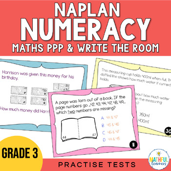 Preview of NAPLAN MATHS - Numeracy Year 3 Practise Tests - Digital & PDF file