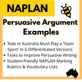 NAPLAN Persuasive Argument Examples with Tasks & Rubrics #1