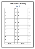 NAPLAN Relay - Yr5 Numeracy Answer Sheet