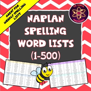 Preview of NAPLAN Spelling Word Lists (1-500)