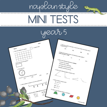 digital and printable naplan style mini tests year 5 numeracy