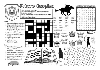 NARNIA Prince Caspian Puzzle Placemat Crossword A4 UK English