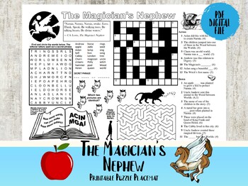 NARNIA The Magician s Nephew Puzzle Placemat Crossword US English PDF