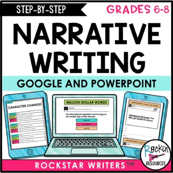 Preview of NARRATIVE WRITING FOR MIDDLE SCHOOL GOOGLE AND POWERPOINT | DIGITAL
