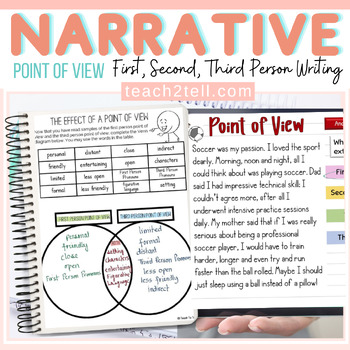 Preview of First and Third Person Point of View Activities Narrative Writing Print Digital