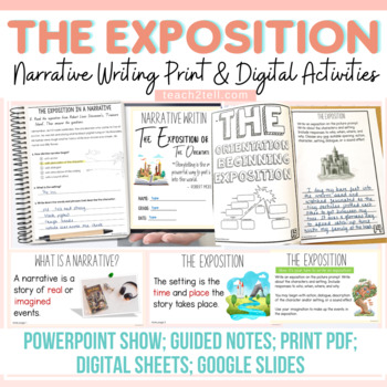 Preview of Narrative Writing The Exposition | Orientation Plot Elements Print & Digital