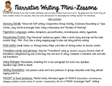 NARRATIVE WRITING mini-lesson ideas
