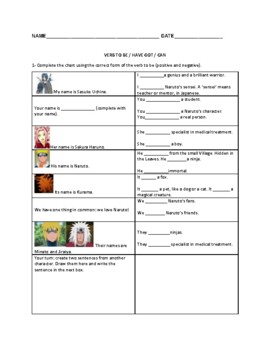 Cool Naruto Worksheet