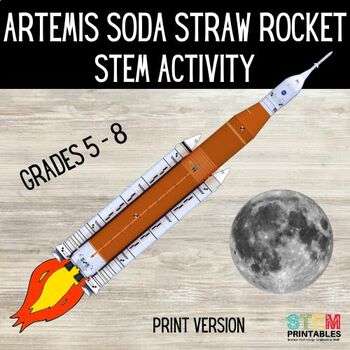 Preview of NASA Artemis Soda Straw Rocket Lab - STEM Activity