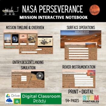 Preview of Mission to Mars: Perseverance Rover Interactive Notebook - Distance Learning