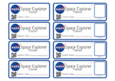 NASA Space Explorer Role Play Badges