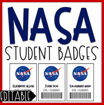 Nasa Student Badges Editable By The Teaching Wife Tpt