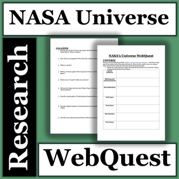 Preview of NASA Universe Interactive Internet Research - WebQuest - Astronomy