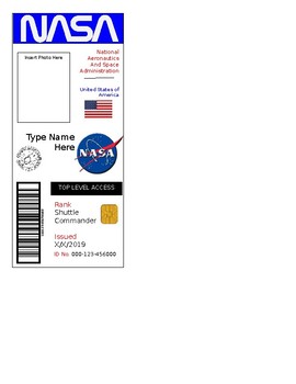 Preview of NASA Badge Bookmark