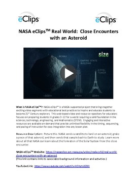 Preview of NASA eClips™ Real World:  Close Encounters with an Asteroid