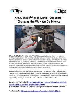 Preview of NASA eClips Real World:  CubeSats--Changing the Way We Do Science