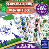 NASHVILLE ZOO Game Passport Game - SCAVENGER HUNT - ZOO DIPLOMA