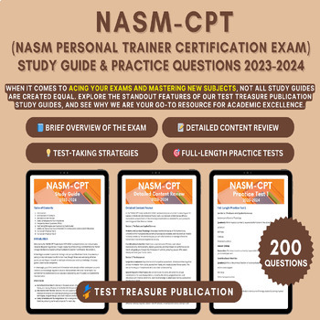 Preview of NASM CPT Study Guide 2023-2024: Personal Trainer Certification Exam Prep