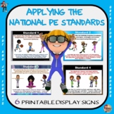 Applying the PE Standards- Printable Display Signs