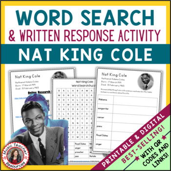 Preview of Jazz Music Worksheets - Word Search and Research Activities - Middle School