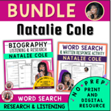 NATALIE COLE BUNDLE of Listening Worksheets and Biography 