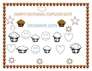 Preview of NATIONAL CUPCAKE DAY- DECEMBER 15TH COLORING PAGE