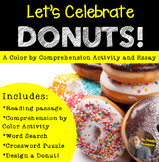 Comprehension by Color "NATIONAL Donut Day" Activities for