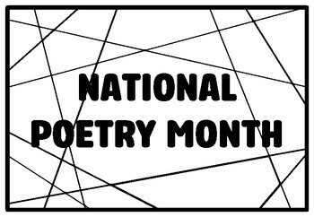 NATIONAL POETRY MONTH Holidays And Seasons Coloring Pages, 1st Grade ...